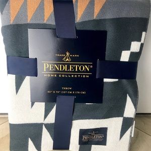 Pendleton Gray white orange Pattern
